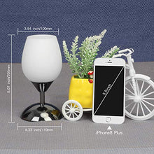 Load image into Gallery viewer, Boncoo Touch Control Table Lamp Dimmable Small Lamp Ambient Light with White Opal Glass Shade Simple Night Light Modern Accent Lamp Bedside Nightstand Lamp for Bedroom Living Room, E12 Bulb Included