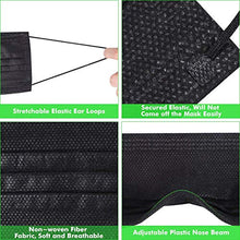 Load image into Gallery viewer, 100 Pack Disposable Face Masks with Elastic Ear Loop,Breathability Comfort-Black