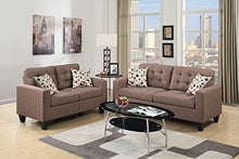 Load image into Gallery viewer, Poundex F6904 Bobkona Windsor Linen-Like 2 Piece Sofa and Loveseat Set, Light coffee