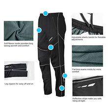 Load image into Gallery viewer, BALEAF Men's Winter Cycling Pants Cold Weather Running Gear Thermal Mountain Bike Apparel Windproof Jogging Black XL