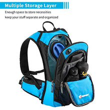 Load image into Gallery viewer, MIRACOL Hydration Backpack with 2L Water Bladder, Thermal Insulation Pack Keeps Liquid Cool up to 4 Hours, Prefect Outdoor Gear for Skiing, Running, Hiking, Cycling (Blue)