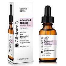 Load image into Gallery viewer, Clinicare Rx Retinol Facial Serum | Topical Face Serum with Vitamin C & E | Anti Aging Anti Wrinkle | Reduce the appearance of fine lines, wrinkles, and scars | 1 fl. oz.