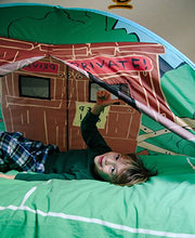 Load image into Gallery viewer, Pacific Play Tents 19791 Kids Tree House Bed Tent Playhouse - Fits Full Size Mattress , Green