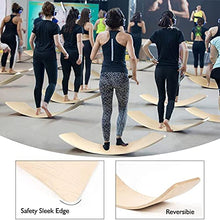 Load image into Gallery viewer, Wooden Wobble Balance Board, Gentle Monster 35 Inch Rocker Board Natural Wood, Kids Toddler Open Ended Learning Toy , Yoga Curvy Board for Classroom & Office Adult
