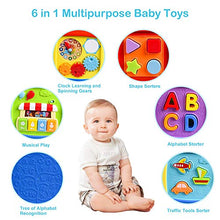 Load image into Gallery viewer, VAJEME Baby Activity Cube, Shape Sorter Blocks Baby Toy 18 Months and Up, Music Learning Toys for Toddlers Infant , Early Educational Puzzle Development Sorting Cube