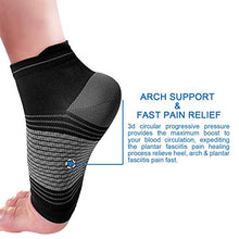 Load image into Gallery viewer, Plantar Fasciitis Compression Sleeve (6 Pairs) with Arch Foot Support for Men & Women - Best Plantar Fasciitis Night Sock for Foot and Heel Pain Relief