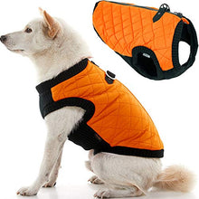 Load image into Gallery viewer, Gooby Fashion Vest Dog Jacket - Orange, Large - Warm Zip Up Dog Bomber Vest with Dual D Ring Leash - Winter Water Resistant Small Dog Sweater - Dog Clothes for Small Dogs Boy or Medium Dogs
