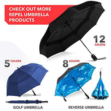Load image into Gallery viewer, Repel Umbrella Windproof Travel Umbrella - Compact, Light, Automatic, Strong and Portable - Wind Resistant, Small Folding Backpack Umbrella for Rain - Men and Women