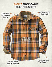 Load image into Gallery viewer, Legendary Whitetails Men's Standard Buck Camp Flannel Shirt, Canyon Plaid, Medium