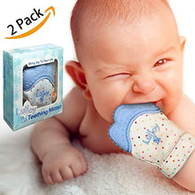 Load image into Gallery viewer, LuliJoy Teething Mitten Set of 2 – Baby Glove Teether Toys for Boys & Girls – Adjustable Strap Stays on Infant Hands – BPA-Free Silicone Teether for Natural Baby Pain Relief, Sensory Stimulation