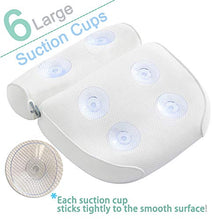 Load image into Gallery viewer, Homer's Choice Bath Pillow Bathtub Spa Pillow, Non-Slip 6 Large Suction Cups, Extra Thick for Perfect Head, Neck, Back and Shoulder Support by Idle Hippo, Fits