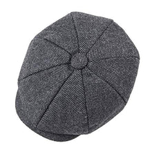 Load image into Gallery viewer, JANGOUL Boys Vintage Newsboy Cap Tweed Flat Beret Cabbie Hat for Kids Toddler Pageboy (48cm(6-24 Months), Dark Khaki)