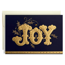 Load image into Gallery viewer, Hallmark Boxed Holiday Cards, Embossed Gold Joy (12 Cards and 13 Envelopes)