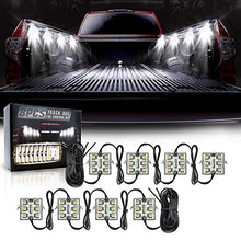 Load image into Gallery viewer, LED Truck Pickup Bed Lights Kit, 48 LEDs Truck Cargo Pickup Bed Lighting Kit with Switch, IP68 Waterproof for truck Bed, Under Car, Rail Light Cargo- 8 PCS