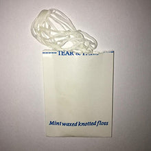 Load image into Gallery viewer, Knotty Floss Individually Wrapped Fresh Mint Waxed Nylon Floss - Patented Plaque Grabbing Technology - Vegan - 50 Count