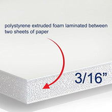 Load image into Gallery viewer, Foam Board 20 x 30 x 3/16" (5mm) - 12 Pack - White Poster Board, Acid Free, Double Sided, Rigid, Sign Board Foamboard for Mounting, Crafts, Modelling, Art, Display, Presentation and School Projects