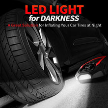 Load image into Gallery viewer, VacLife Air Compressor Tire Inflator, Auto Touchscreen DC 12V Air Pump for Car Tires, Bicycles and Other Inflatables, Portable Air Compressor with LED Light & 9.1 Ft Long Power Cord, Red