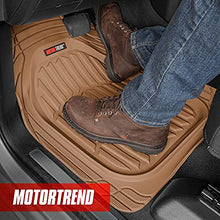 Load image into Gallery viewer, Motor Trend 923-BG Beige FlexTough Contour Liners-Deep Dish Heavy Duty Rubber Floor Mats for Car SUV Truck & Van-All Weather Protection Trim to Fit Most Vehicles(Tan Beige)