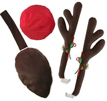 Load image into Gallery viewer, Kovot Reindeer Car Set: Includes Car Jingle Bell Antlers Antlers, Nose, and Tail for The Trunk (Standard Set)