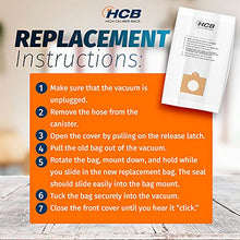 Load image into Gallery viewer, 12 Premium Replacement Vacuum Bags Fits Kenmore Canister C/Q 50555, 50557, 50558 & Panasonic Type C-5 (Text)