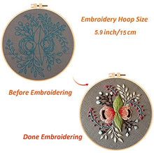 Load image into Gallery viewer, Louise Maelys Embroidery Starter Kit Full Range of Stamped Cross Stitch Kits for Beginner Including Embroidery Cloth with Pattern, Embroidery Hoop, Color Threads, Tools Kit