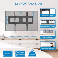 Load image into Gallery viewer, PERLESMITH Tilting TV Wall Mount Bracket for Most 40-82 Inch LED LCD OLED 4K Curved Flat Screen TVs - 12 ° Tilt Mounting Bracket with VESA 600x400mm Holds up to 135 LBS, Can Be Leveled