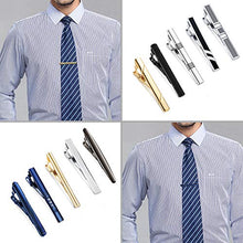 Load image into Gallery viewer, YADOCA Tie Clips Set for Men Regular Classic Tie Bar Clips Pinch Wedding Business Tie Clips with Gift Box