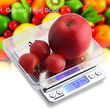 Load image into Gallery viewer, GDEALER Food Scale, 0.001oz/0.01g Precise Digital Kitchen Scale Gram Scales Weight Food Coffee Scale Digital Scales for Cooking Baking Stainless Steel Back-lit LCD Display Pocket Small Scale, Silver