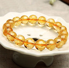 Load image into Gallery viewer, Natural Yellow Citrine Gemstone Bracelet 7 inch Stretchy Chakra Gems Stones Healing Crystal Quartz Birthday Gift GB8-27