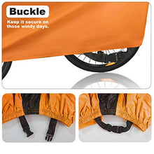 Load image into Gallery viewer, Puroma Bike Cover Outdoor Waterproof Bicycle Covers Rain Sun UV Dust Wind Proof with Lock Hole for Mountain Road Electric Bike, XL (Orange & Black)