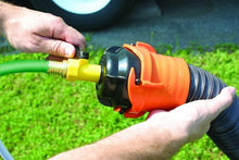 Load image into Gallery viewer, Camco Sewer Hose Rinser With Power Jet Cleaning Action and Shut-Off Valve- Clean Out RV Sewer Hoses With Any Standard Water Hose Connection (39533) , Black