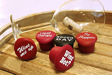 Load image into Gallery viewer, 5 Wine Stoppers + Gift Box - Perfect Wine Gift Accessory, Set of 5 Funny Silicone Wine Reusable Caps Stoppers for Wine and Beer Bottles – Vinaka Wine Stoppers