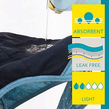 Load image into Gallery viewer, Neione Absorbent Period Underwear Girls Panties Menstrual High-Cut Bikinis 5 Pack Wondergirl XS