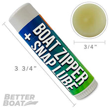 Load image into Gallery viewer, Zipper Lubricant and Zip Wax Marine Grade Lube Stick Apply with Ease Boat, Canvas, Bimini Snap, Coolers, Wetsuit and Drysuit | No Oil Mess