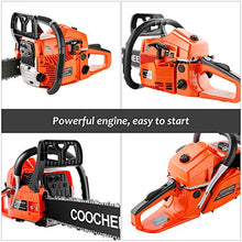 Load image into Gallery viewer, Tinfancy 62CC Chainsaw, 20” 2-Stroke Portable Gas Chainsaw, Handed Petrol Woodcutting Saw with Tool Kit