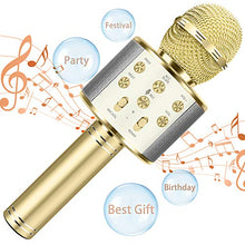 Load image into Gallery viewer, Bluetooth Microphone for Kids Birthday Gifts Girls Toy for Age 4 5 6 7 8 9 10 Year Old Portable Wireless Karaoke Microphone Fun Toys for Teen Girls Boys Christmas Best Gifts Home Party Favor Singing