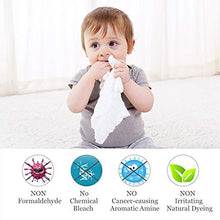Load image into Gallery viewer, Baby Muslin Burp-Cloths 4 Pack 6 Layers HOPAI Natural Organic Cotton Baby Wipes are Absorbent and Soft for Sensitive Skin