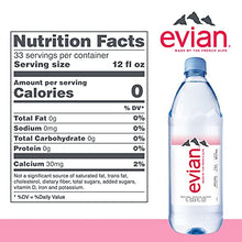 Load image into Gallery viewer, evian Natural Spring Water, Naturally Filtered Spring Water in Large Bottles, 33.81 Fl Oz (Pack of 12)