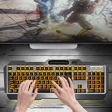 Load image into Gallery viewer, Rechargeable Keyboard and Mouse,Suspended Keycap Mechanical Feel Metal Panel Gaming Keyboard Mouse Combo,3800mAh Large Capacity Lithium Battery,Anti-ghosting (Black)