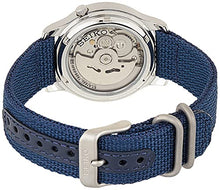 Load image into Gallery viewer, SEIKO Men's SNK807 SEIKO 5 Automatic Stainless Steel Watch with Blue Canvas Band