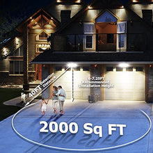 Load image into Gallery viewer, Claoner Solar Security Lights Outdoor Motion Sensor, 306 LED Solar Outdoor Lights 2 Packs Wireless Solar Flood Lights Outdoor Motion Sensor 3 Heads 270° Wide Angle IP65 Waterproof Wall Lights