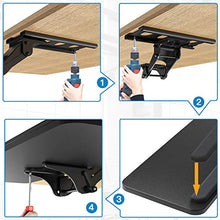Load image into Gallery viewer, HUANUO Keyboard Tray Under Desk,360 Adjustable Ergonomic Sliding Keyboard & Mouse Tray, 25" W x 9.8" D, Black