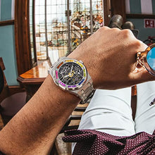 Load image into Gallery viewer, Automatic Mechanical Watch Skeleton Stainless 50M Waterproof Anti Shock Casual Diver Men Wrist Watch Sterling Watches Chronograph Analog Business Casual Fashion Adjustable Stainless Steel Band