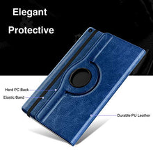 Load image into Gallery viewer, MoKo Case for All-New Amazon Fire HD 10 Tablet (7th Generation/9th Generation, 2017/2019 Release) - 360 Degree Rotating Swivel Stand Cover with Auto Wake/Sleep for Fire, Indigo