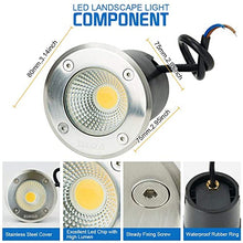 Load image into Gallery viewer, 7w LED Well Lights with Wire Connectrs, Low Voltage Led Landscape Lights ,12V Landscape Lighting IP67 Waterproof for Garden,Driveway, Deck, Tree Up Lights( Warm White 8 Pack))