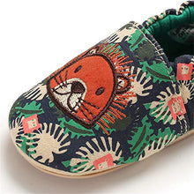 Load image into Gallery viewer, TIMATEGO Toddler Baby Boys Girls Shoes Non Skid Slipper Sneaker Moccasins Infant First Walker House Walking Crib Shoes(6-24 Months) Baby Slipper 9-12 Months Infant, 01 Green Lion