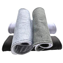 Load image into Gallery viewer, Burp Cloths for Babies, Large Size, Triple Layers, Extra Soft Absorbent and Thick, 4 Packs, Dark Grey Light Grey and White