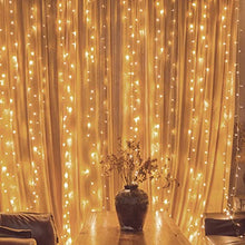 Load image into Gallery viewer, Twinkle Star 300 LED Window Curtain String Light Wedding Party Home Garden Bedroom Outdoor Indoor Wall Decorations, Warm White