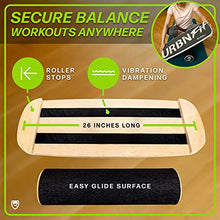 Load image into Gallery viewer, URBNFit Wooden Balance Board Trainer - Wobble Board for Skateboard, Hockey, Snowboard & Surf Training - Balancing Board w/ Workout Guide to Exercise and Build Core Stability
