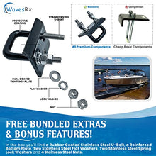 Load image into Gallery viewer, WAVESRX Boat Trailer Hitch Tightener & Stabilizer | Stainless Steel Anti-Rattle Clamp for 2" Hitch Receivers | Marine Grade Rust-Free for Safe Transportation of Your Watercraft | Improved 2022 Version